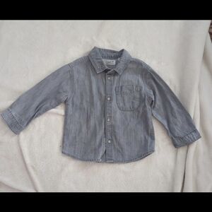 Zara Kids Light Gray Button Down Shirt